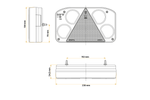 HORPOL LZD844 Fanale posteriore a LED, 6 funzioni, destro