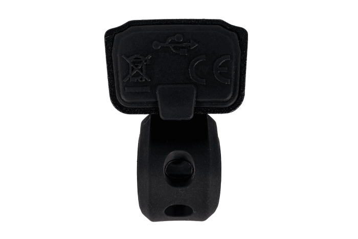 Faro anteriore per bicicletta PROFEX 82004 Pro in alluminio, batteria ai polimeri di litio e USB.
