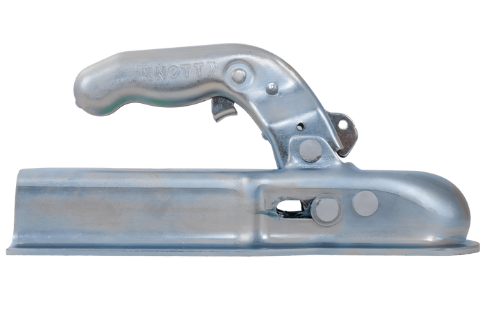 Gancio a sfera KNOTT KQ14-C per rimorchio da 1400 kg con timone quadrato da 70 mm