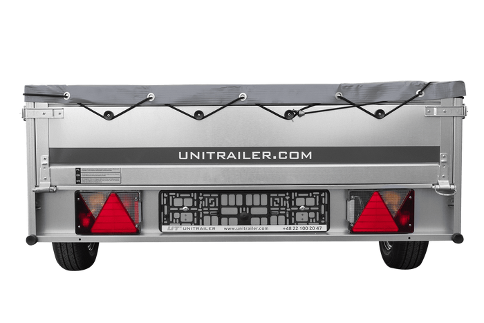 RIMORCHIO DA GIARDINO 264 KIPP CON RUOTA DI SUPPORTO, TELAIO H-0 E Telone GRIGIO