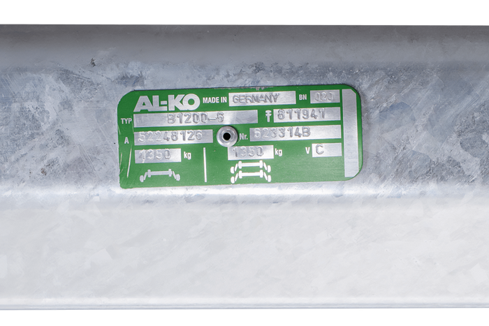 Assale frenato AL-KO COMPACT per rimorchio/carro attrezzi 1350kg 800mm 1250mm 5x112