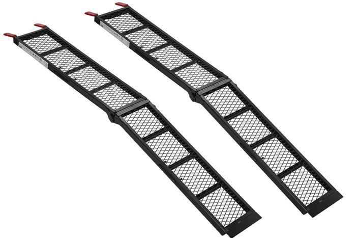 ProPlus 390094 Rampe pieghevoli in acciaio per rimorchi, 203 cm, portata 680 kg, set da 2