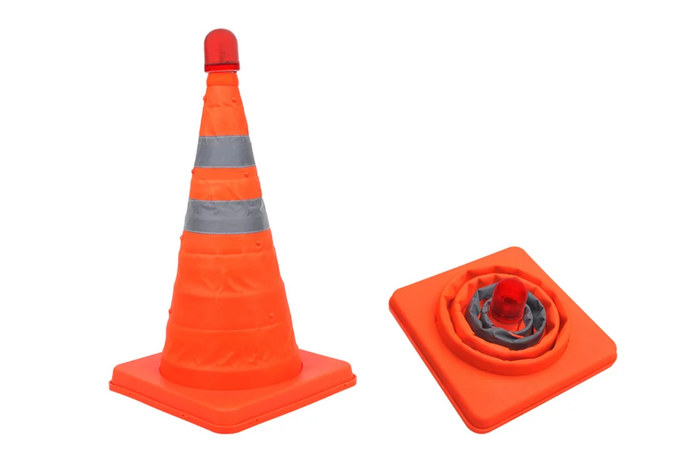 ProPlus 540319 Cono stradale a LED, cono di segnalazione pieghevole, 41 cm