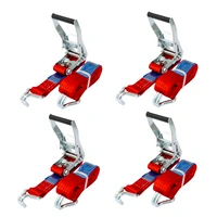 Set di quattro cinghie di trasporto UNITRAILER rosse da 4 m/50 mm/5 t con tenditore
