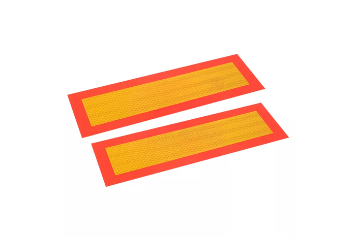 Set di due lunghe targhe di segnalazione per veicoli HERMON &quot;LAWETA&quot;, targhe informative 100x300mm