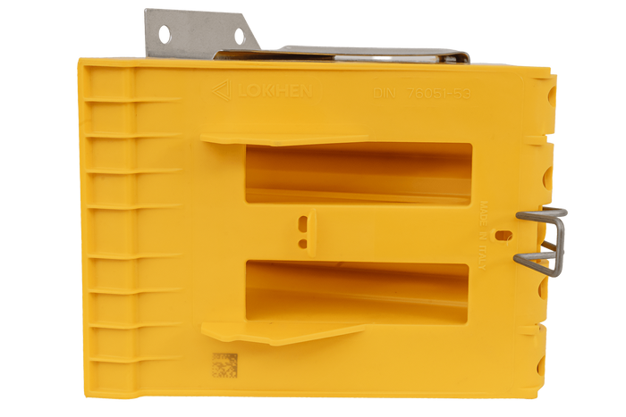 Cuneo per ruote E53 con staffa di montaggio LOKHEN h: 225 mm