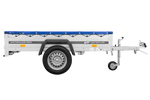 Rimorchio per auto 200x106 UNITRAILER GARDEN 200 KIPP con copertura blu