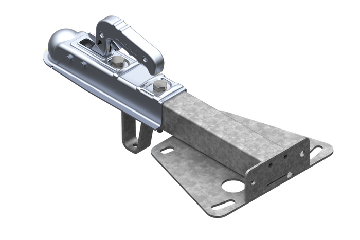 Gancio di traino AL-KO AK7 75VR per rimorchio da 750 kg con timone a V.