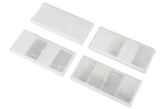 Set: catadiottri riflettenti x4 per rimorchi - bianco, 90 x 40 mm