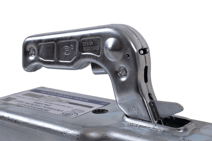 Gancio di traino STEELPRESS ZSK-1300M per rimorchio da 1300 kg con timone quadrato da 77 mm