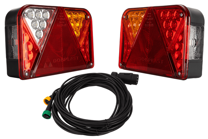 Luci posteriori a LED DOBPLAST DPT35 + cablaggio MANTES 7m 7 PIN