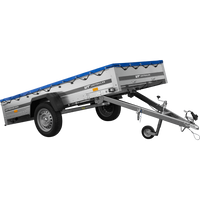 Rimorchio leggero 264x125 UNITRAILER GARDEN 264 KIPP con telaio H-0 e copertura blu