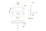 Luce di posizione a LED ASPÖCK FLATPOINT II, ​​arancione, universale, con supporto