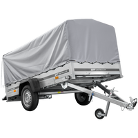RIMORCHIO CARRELLO LEGGERO 750 KG + RUOTINO + CENTINA CON TELO GRIGIO UNITRAILER GARDEN TRAILER 264 KIPP