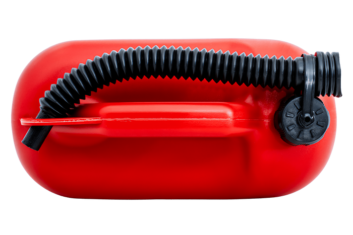 Contenitore in plastica HERMON da 10 litri con imbuto, rosso