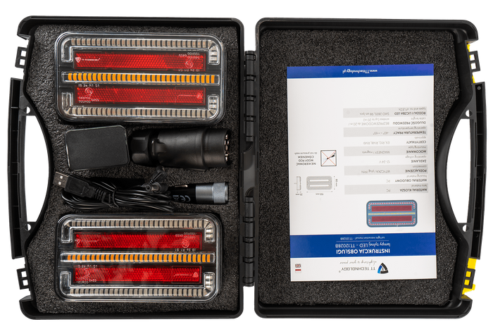 TT Technology TT.12028B Fanali posteriori a LED 3 funzioni sinistra + destra, wireless, magnetici