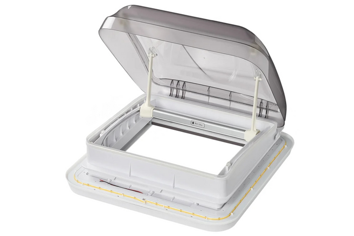 ProPlus 610905V01 Finestra di ventilazione per tetto camper con illuminazione a LED 400x400mm