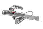 Gancio di traino KNOTT K7.5-H+KZE7.5 con supporto e cavo per rimorchio da 750 kg con timone a V.