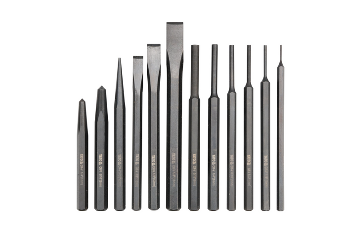 Scalpelli e punzoni YATO YT-4714, set da 12.
