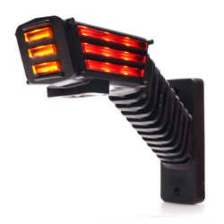 Faro di segnalazione a LED SPOT WAŚ 2554L W297.4.1, a sinistra, su braccio.
