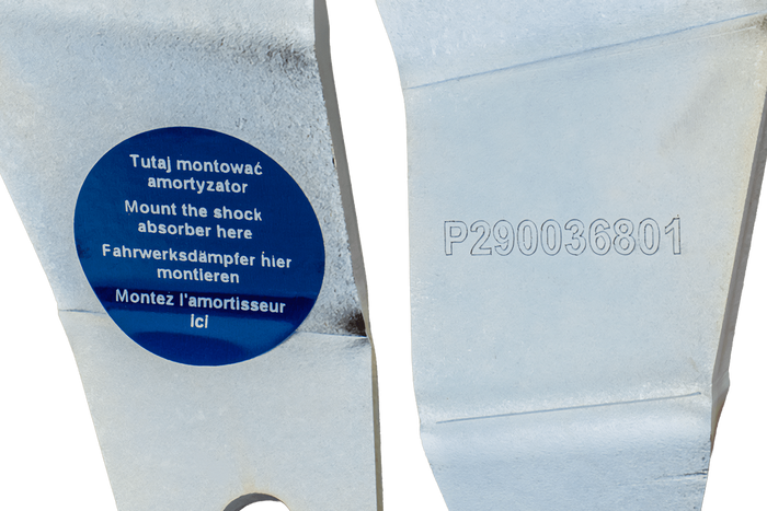 Staffe di montaggio ammortizzatori KNOTT P290037701 per assali frenati VGB8-18 A-36