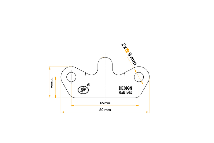 Supporto laterale UNITRAILER Z-15 per gancio di traino laterale del rimorchio