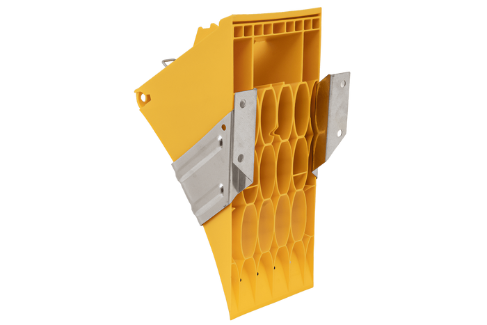Cuneo per ruote E53 con staffa di montaggio LOKHEN h: 225 mm
