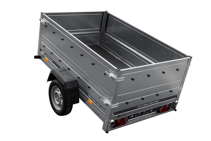 Rimorchio leggero 200x125 UNITRAILER GARDEN 201 KIPP con sponde BIS