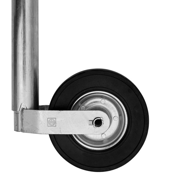 SET: RUOTINO DI APPOGGIO RIMORCHIO WINTERHOFF 250 KG 225x70 MM FI 60 + MORSETTO SUPPORTO RUOTINO WINTERHOFF FI 60