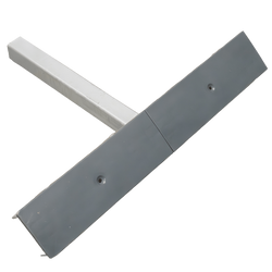 Supporto laterale piatto UNITRAILER, lunghezza 59 cm, altezza 40 cm, per rimorchio per barca, GRIGIO