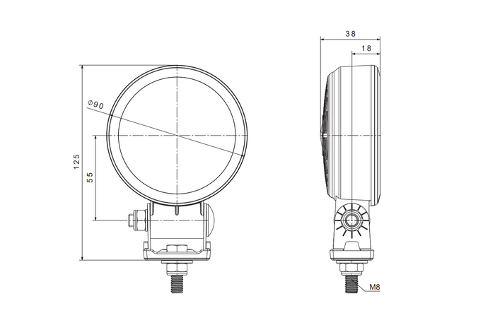 Riflettore per lampada da lavoro a LED FRISTOM FT-365 SLIM 6xLED 1500lm