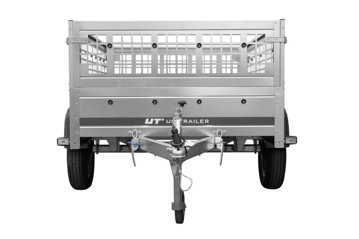 Rimorchio monoasse 200x125 UNITRAILER GARDEN 201 KIPP con sponde in rete