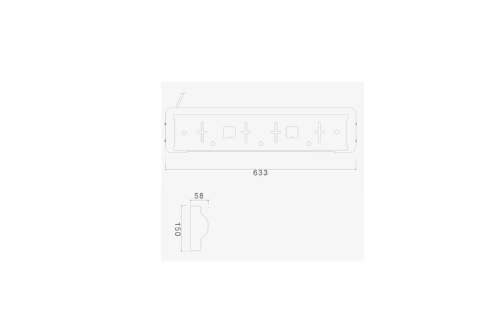 Cornice portatarga con illuminazione a LED ASPOCK 12/24V, cavo da 0,8 m