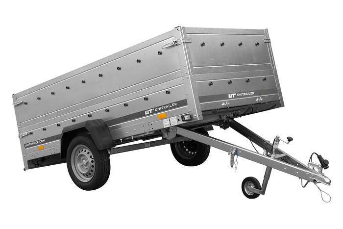 Rimorchio Unitrailer Garden Trailer 264 KIPP (NEW) con ruotino d'appoggio e sovrasponde