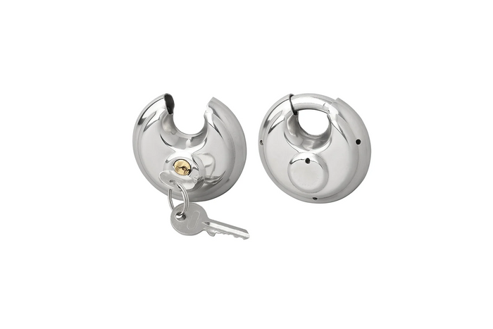 Set di due lucchetti rotondi ProPlus 341319S, con disco, 70 mm