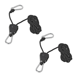 Set di due verricelli a fune metallica ProPlus 320054, paranco a fune con cricchetto, 2,5 m, 68 kg