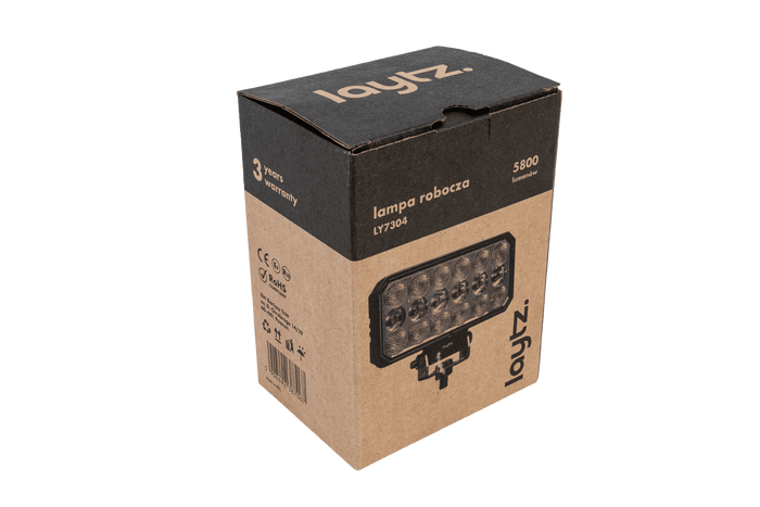 Lampada da lavoro a LED con riflettore LAYTZ LY7304, 66 LED, 5800 lm, rettangolare
