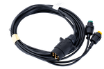 Impianto elettrico MANTES, cablaggio rimorchio 4m, spina 7PIN, baionette 2x5PIN