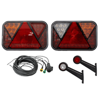 Set luci: luci posteriori a LED FRISTOM + luci di posizione laterali a LED HORPOL + cablaggio MANTES 7m 13 PIN