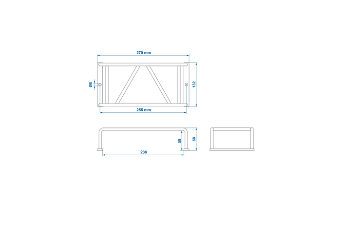 Griglia protettiva per fanale posteriore del rimorchio ProPlus, copertura per fanale posteriore 270x132x68mm