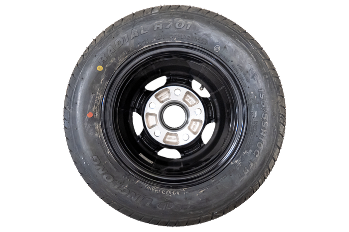 OUTLET Ruota rinforzata per rimorchio PNEUMATICO LINGLONG 195/55 R10C 98/96N CERCHIO IN ALLUMINIO UNITRAILER 6Jx10" 5x112 ET:-4