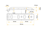 Gancio laterale con fermo UNITRAILER BV 10-1+BVG 10-B chiusura laterale completa del rimorchio