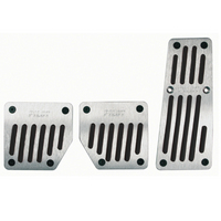 Copripedali LAMPA TOURING BLACK PILOT in alluminio con gomma antiscivolo