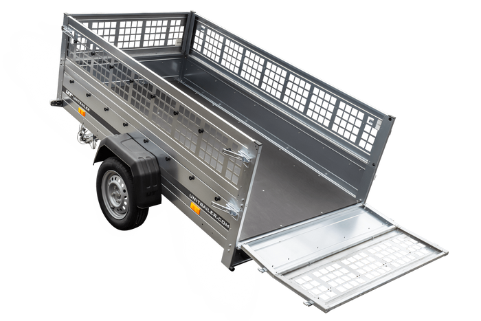 Rimorchio leggero 230x125 UNITRAILER GARDEN 230 KIPP con lati in rete