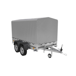 Rimorchio a due assi 264x125 UNITRAILER GARDEN 264/2 KIPP con telaio H-1100 e telone grigio