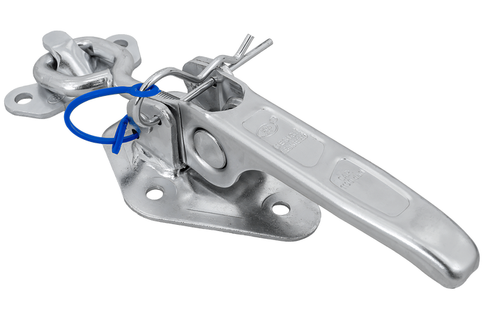 Gancio laterale con fissaggio STEELPRESS ZB-15A+Z-15, chiusura eccentrica completa del lato del rimorchio