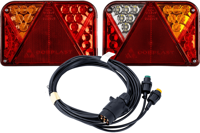 Luci posteriori a LED DOBPLAST DPT35 + cablaggio MANTES 4m 7PIN
