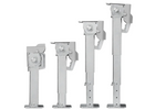 Set di due supporti estensibili con manovella e attacco ProPlus 361500 per rimorchio pianale da 1000 kg, 290-460 mm.