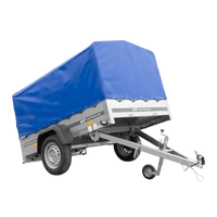 Rimorchio leggero 200x125 UNITRAILER GARDEN 201 KIPP con telaio H-800 e telone blu