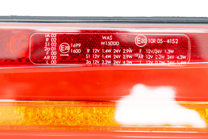 WAŚ W150DD Fanale posteriore a LED 6 funzioni universale 